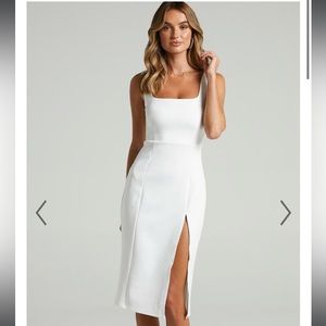 SHOWPO NWT midi white dress
